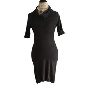 Mini Black Sweater Dress SMALL